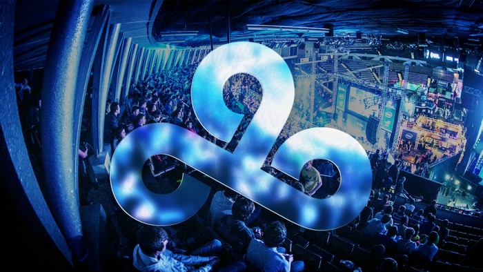 Cloud9 esports logo over stadium crowd
