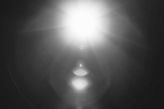 Sunlight ray of sunshine black and white