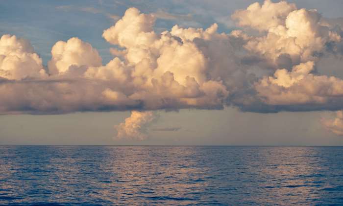 Clouds over the ocean