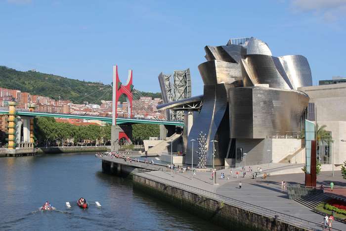 Guggenheim Museum Bilbao and Deusto Bridge, Spain 4K
