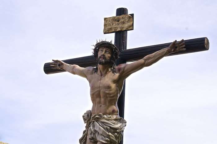Jesus Christ on the cross in Albacete, Spain