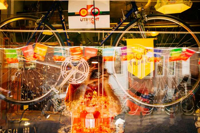 Bicycle display for Tour de France Utrecht 2015