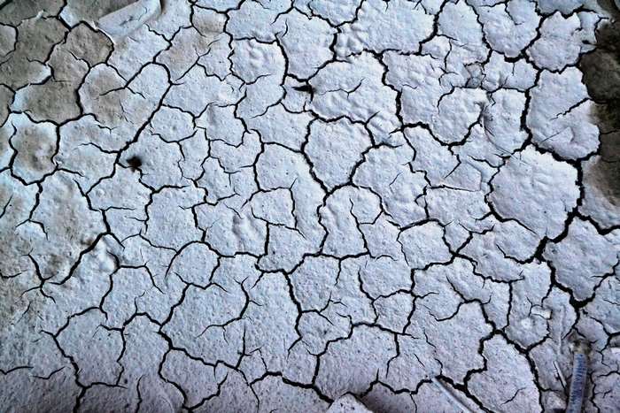 Cracked white surface texture 4K
