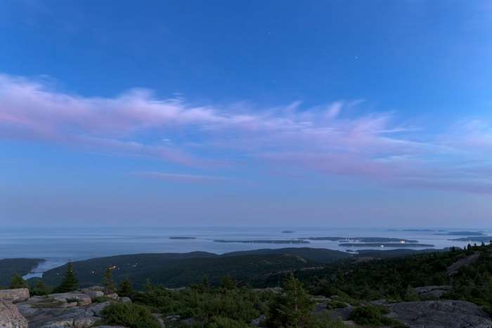 Blue Hour Landscape with Islands and Ocean