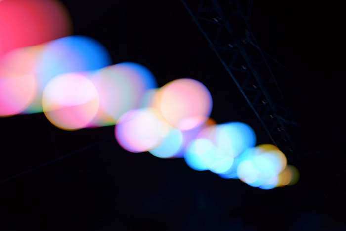 Blurry colorful lights at night 4K