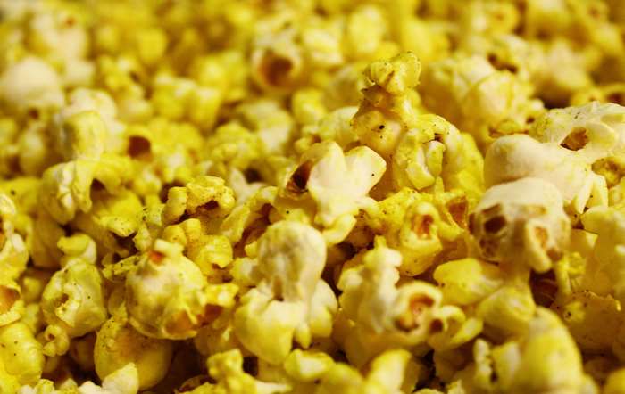 Close-up of yellow popcorn