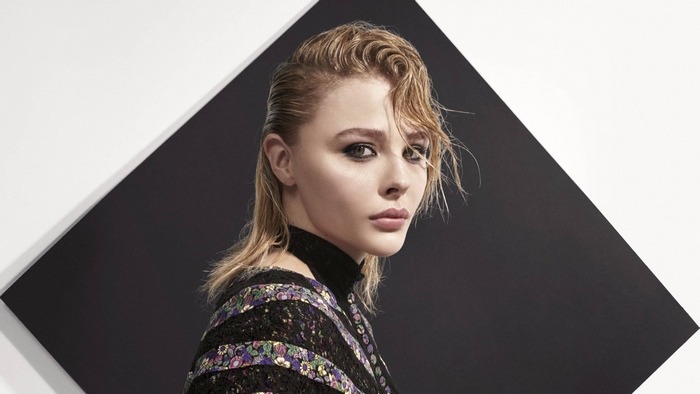 Chloe Grace Moretz Portrait with Wet-Styled Hair