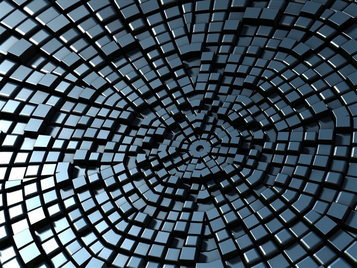 3D Cube Pattern Forming Circular Design in 4K