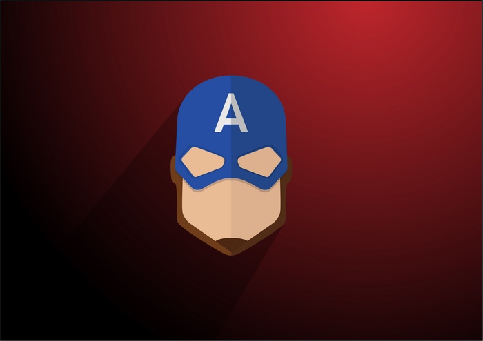 Captain America from Marvel Comics minimalist illustration
