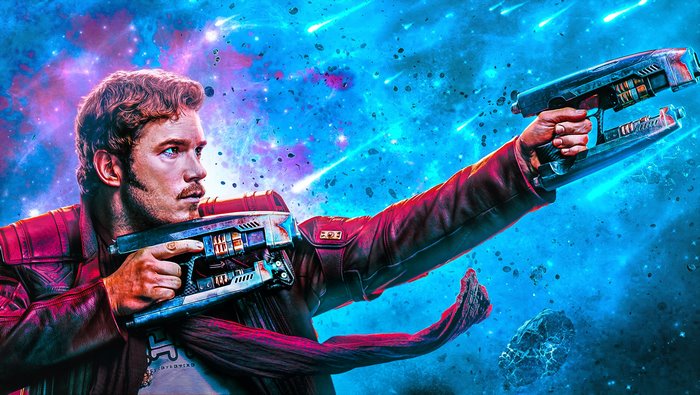 Star Lord from Guardians of the Galaxy with guns