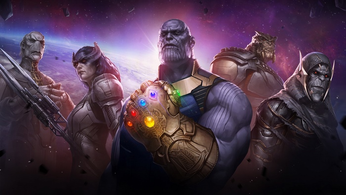 Thanos and the Black Order from Marvel Future Fight