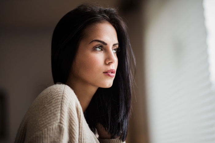 Thoughtful Marlen Valderrama Alvarez with dark hair 4K