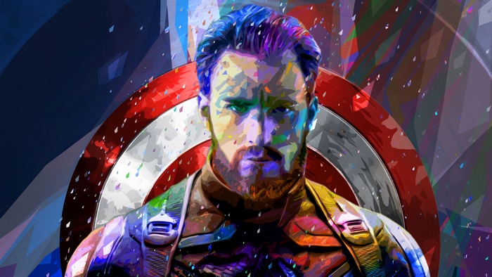 Captain America from Marvel artwork 4K