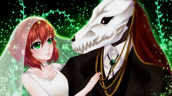 Elias Ainsworth and Chise Hatori from The Ancient Magus' Bride