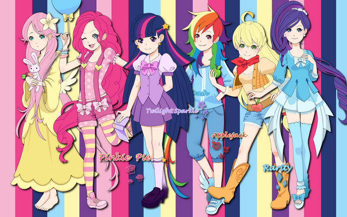My Little Pony characters in anime style