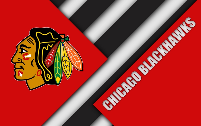 Chicago Blackhawks logo and text