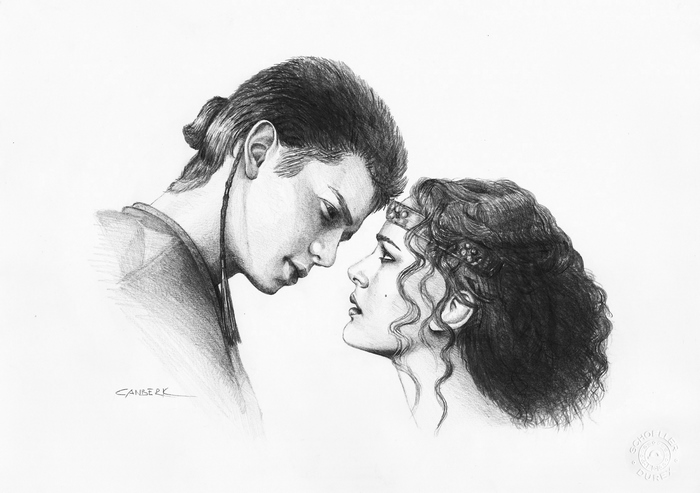 Anakin Skywalker and Padmé Amidala from Star Wars