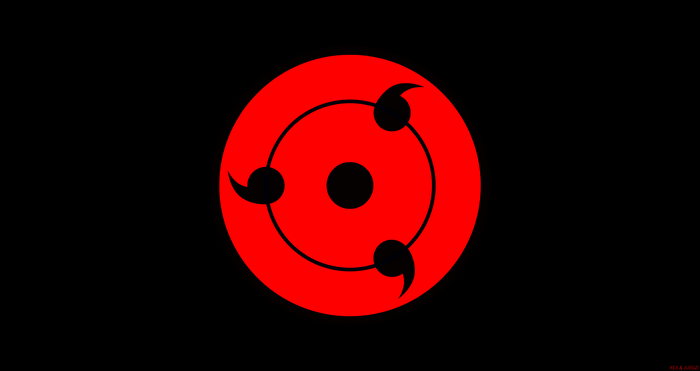 Minimalist Red Sharingan Eye from Naruto