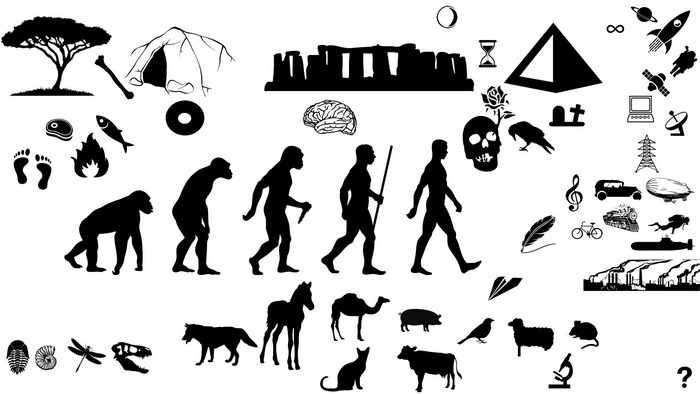 Evolution of Man and Symbols of Progress