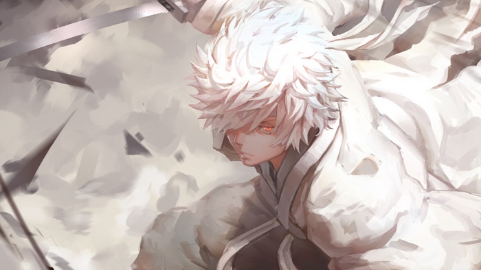 Gintoki Sakata from Gintama in White Robes