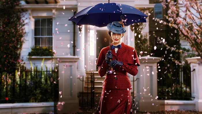 Emily Blunt as Mary Poppins in Mary Poppins Returns