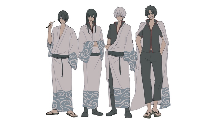 Gintama characters: Gintoki, Takasugi, Katsura, Sakamoto