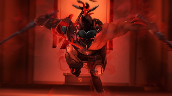 Genji from Overwatch in motion