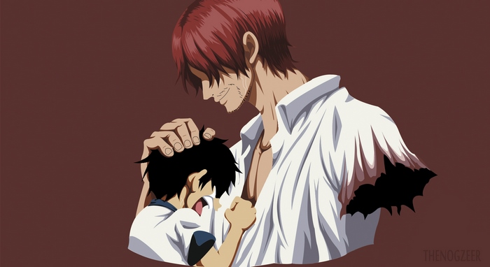 Shanks and Monkey D. Luffy from One Piece