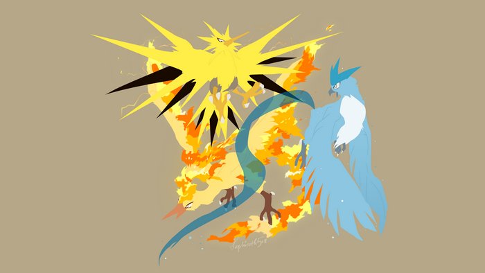 Articuno, Zapdos, and Moltres from Pokémon