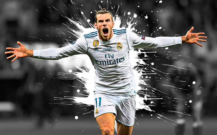 Gareth Bale celebrating a goal for Real Madrid