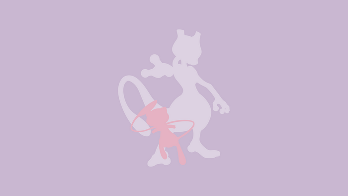Mew and Mewtwo from Pokémon