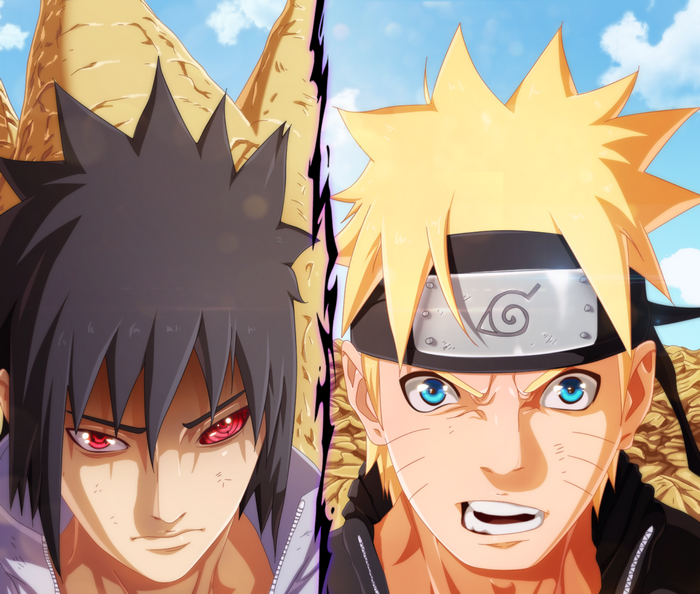 Sasuke Uchiha and Naruto Uzumaki from Naruto