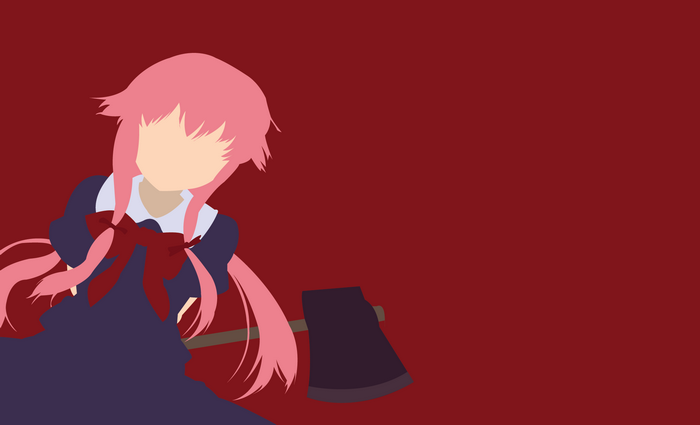 Yuno Gasai with an axe