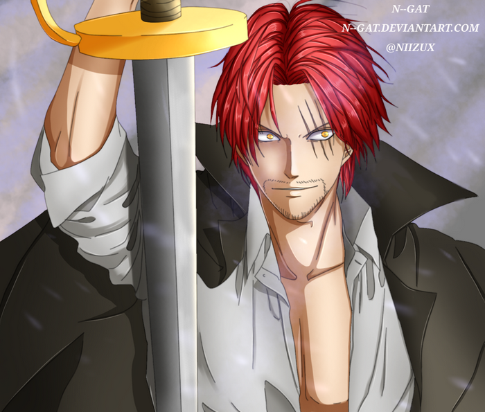Shanks from One Piece holding a sword