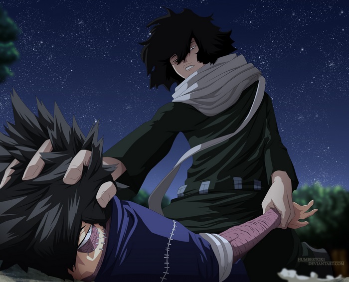 Shota Aizawa and Dabi from My Hero Academia