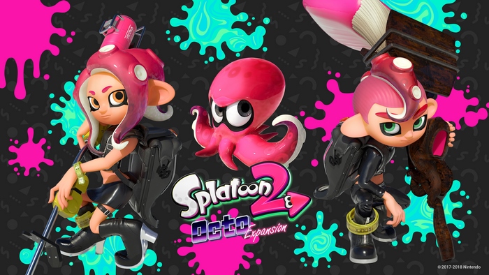 Splatoon 2: Octo Expansion characters and logo