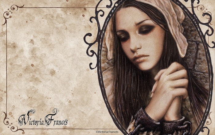 Victoria Frances artwork of a sad woman