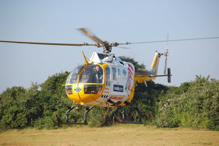 Netcare 911 Air Ambulance Helicopter in Flight