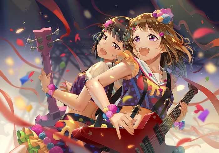 Kasumi Toyama and Rimi Ushigome from BanG Dream! Girls Band Party!