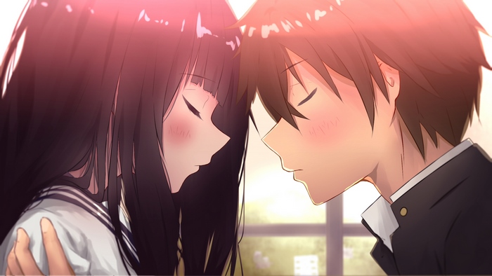 Tender Moment Between Eru Chitanda and Hōtarō Oreki