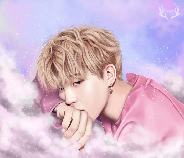 Park Ji-min from BTS in pink sweater