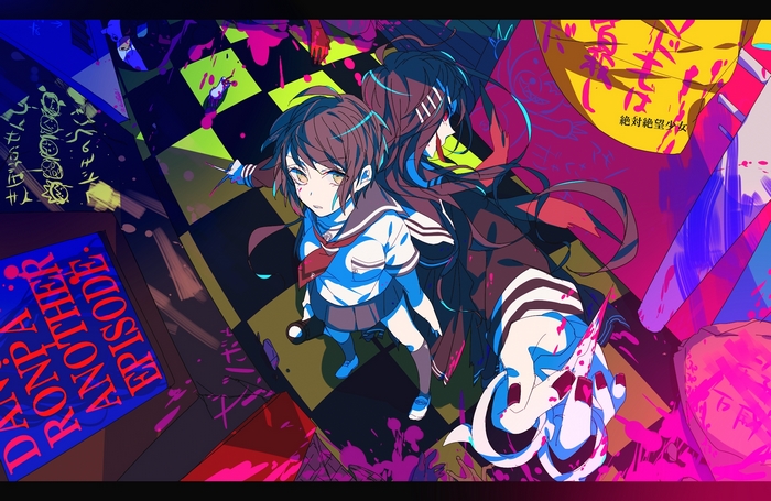 Tōko Fukawa and Komaru Naegi Colorful Scene