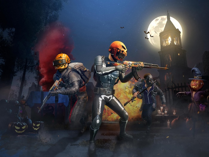 Halloween characters from PlayerUnknowns Battlegrounds 4K