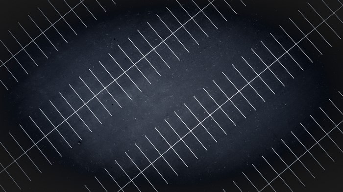 Aerial View of Symmetrical Parking Lot with Diagonal Lines