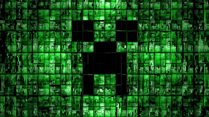 Minecraft Creeper Grid Pattern