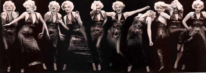 Marilyn Monroe in a sequined dress