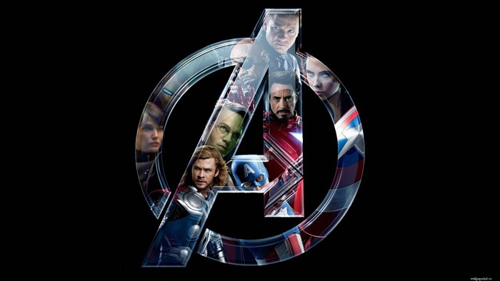 Avengers Assemble Logo with Heroes
