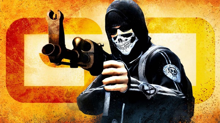 Counter-Strike: Global Offensive character with rifle