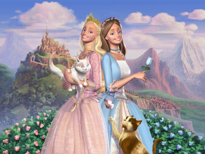 Barbie Princess Charm School Characters with Cats