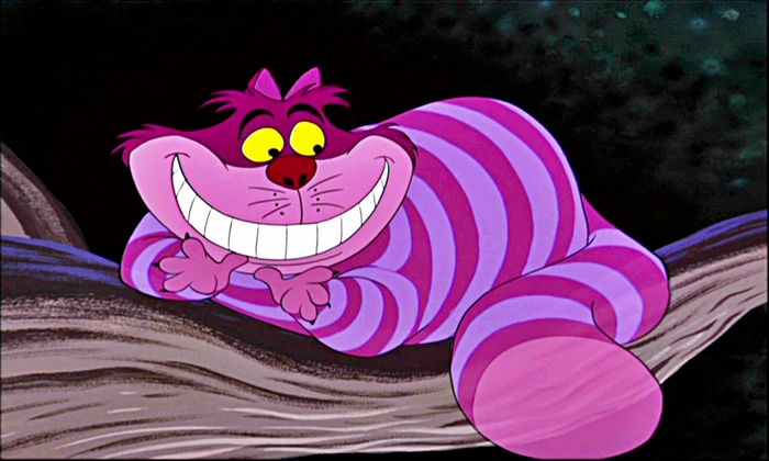 Cheshire Cat Relaxing on Tree Branch
